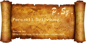 Perczell Szilviusz névjegykártya